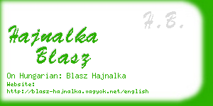 hajnalka blasz business card